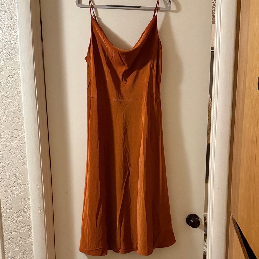MOTFL Burnt Orange Midi Dress